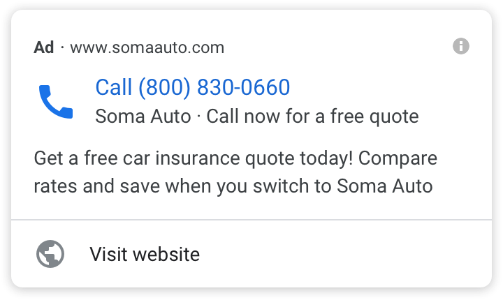 Google Call Ads
